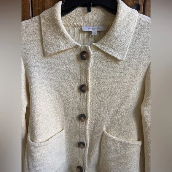 Favorite daughter yellow Annabel Button-Front Women's Cardigan Jacket new XS - Picture 7 of 8